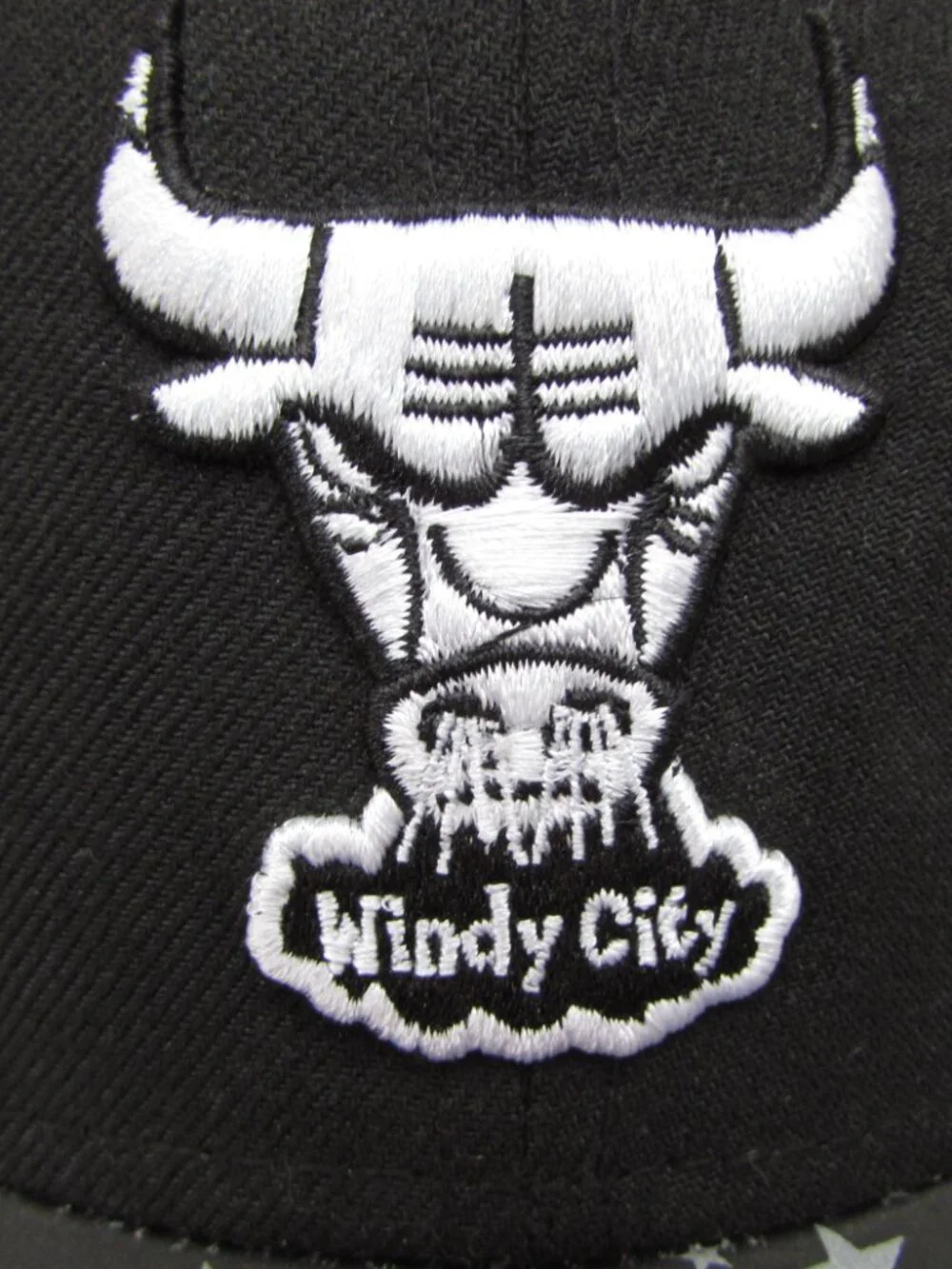 Chicago Bulls Windy City New Era Youth Snapback Hat 9FIFTY Black Silver Stars